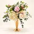 Blush & Ivory Gold Vase Centerpiece