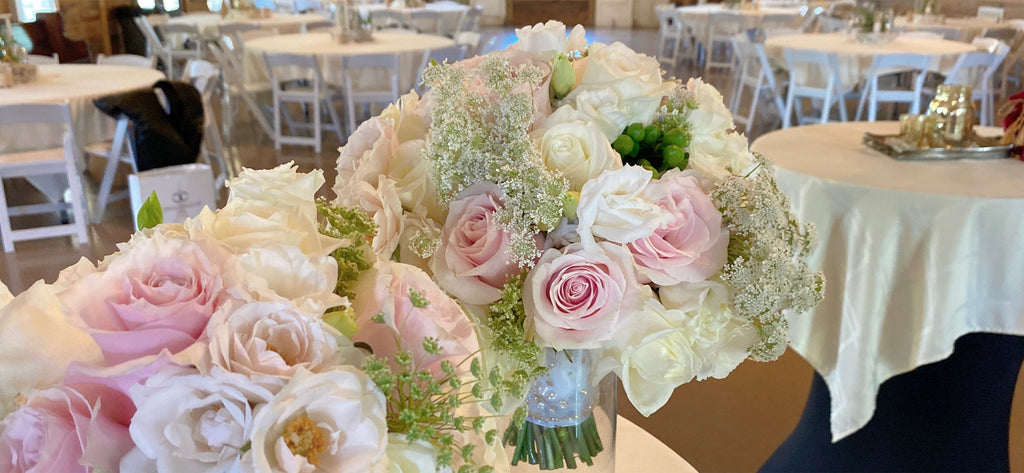 Blush & Ivory Reception Centerpiece