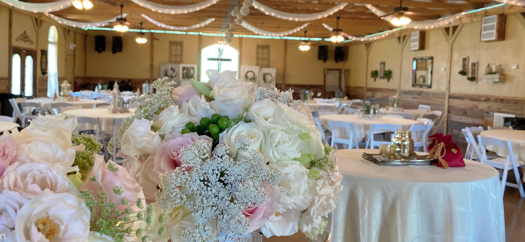 Blush & Ivory Reception Centerpiece